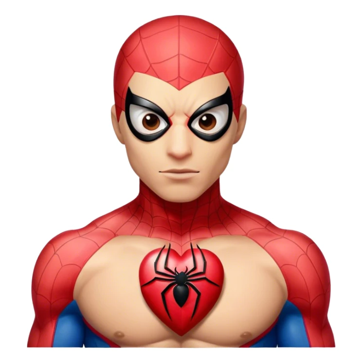 Muscular Spider-Man wishing everyone a happy Valentine’s Day sticker