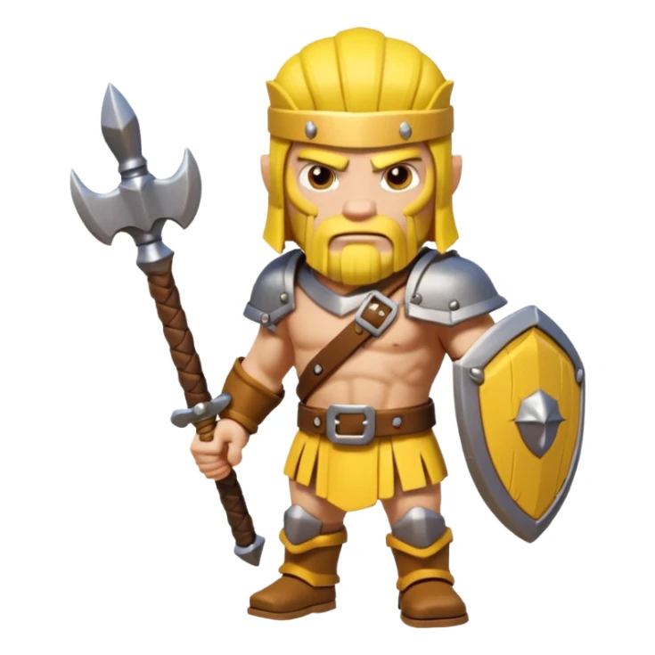 BARBARO DE CLASH OF CLANS QUE TIENE PELO AMARILLO sticker