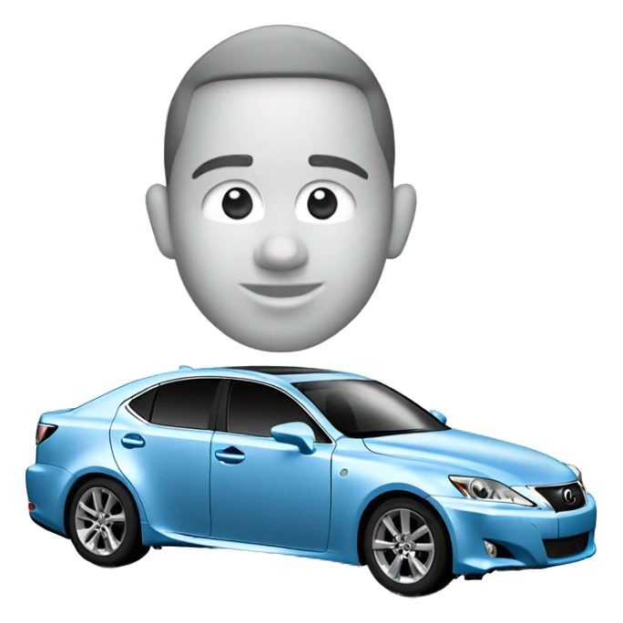 2006 Light blue Lexus is250 with rims sticker