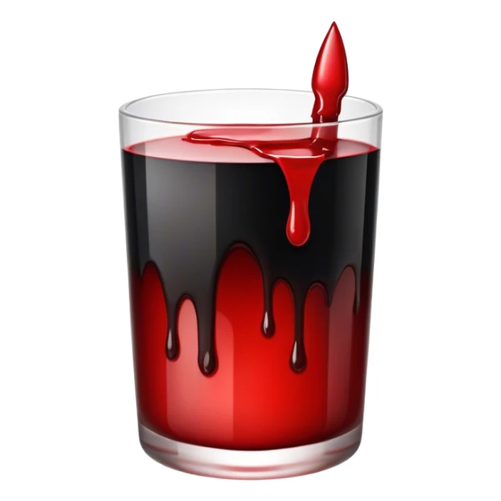 Black glass with blood dripping from it  sticker