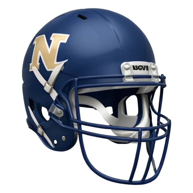 College football player helmet in  navy blue color  sticker