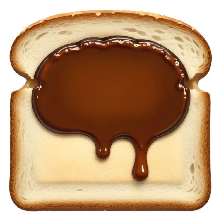 slice of bread with with a squeeze of vegemite sauce on top sticker