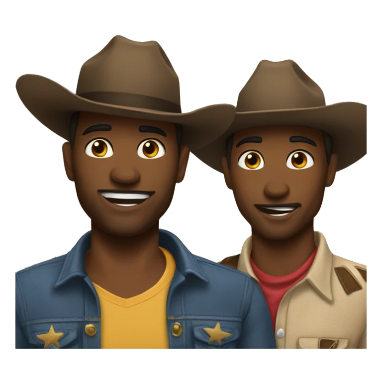 Gay couple cowboys  sticker