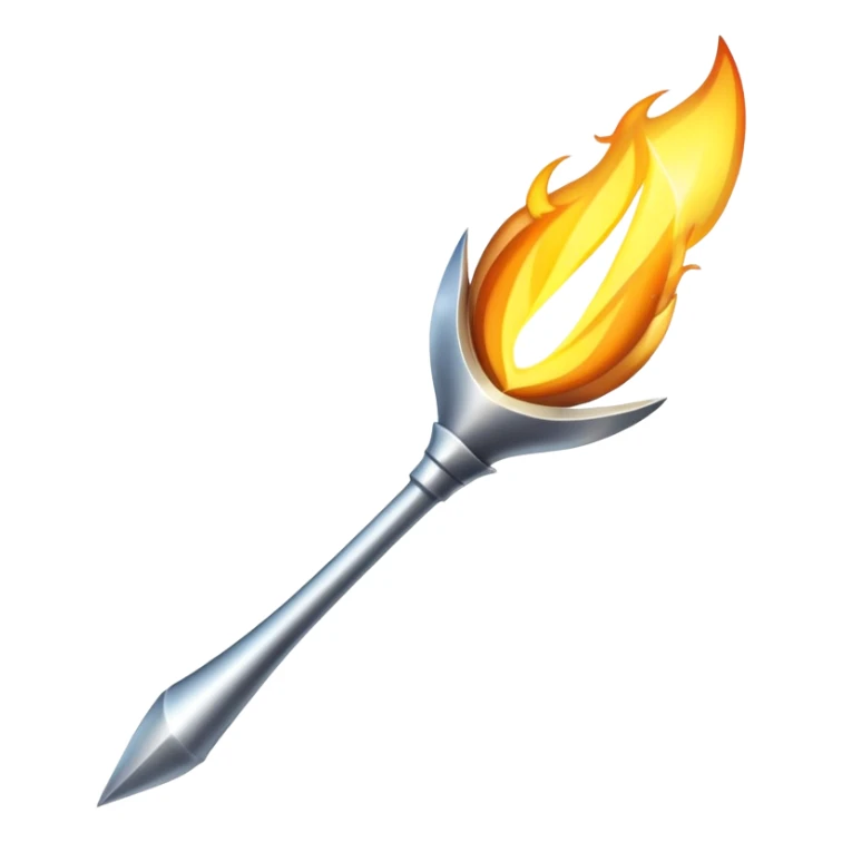 The infinity torch has a point at the beginning and a point at the end. sticker