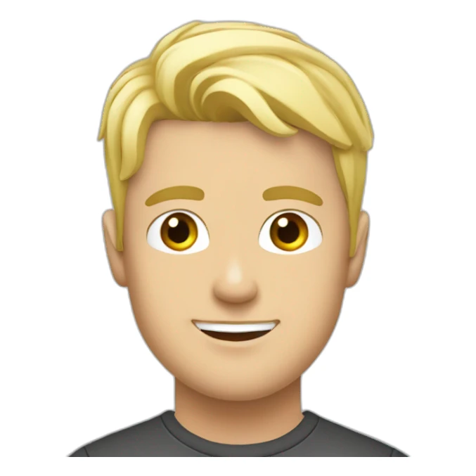 young man with blonde hair with printers , printahop , tshirt printing sticker