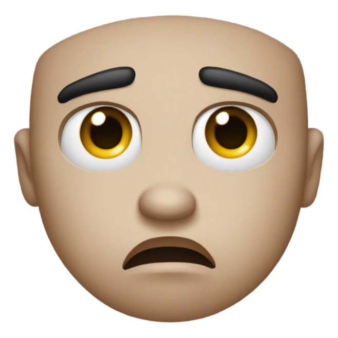 the worried emoji with a hand on top of its head sticker