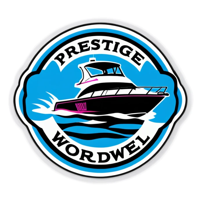 Prestige worldwide logo boats n hoes sticker