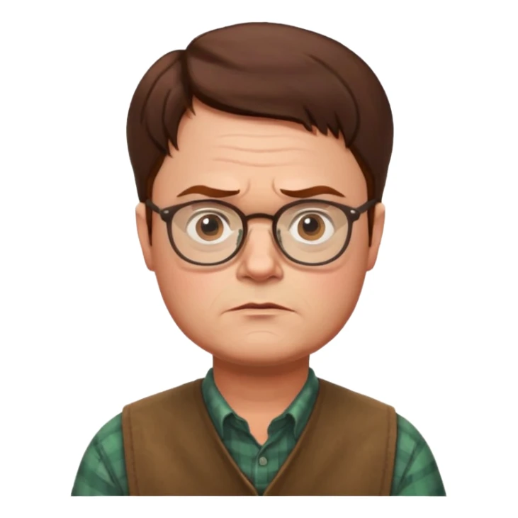 Create an emoji of Dwight schrute from the office sticker