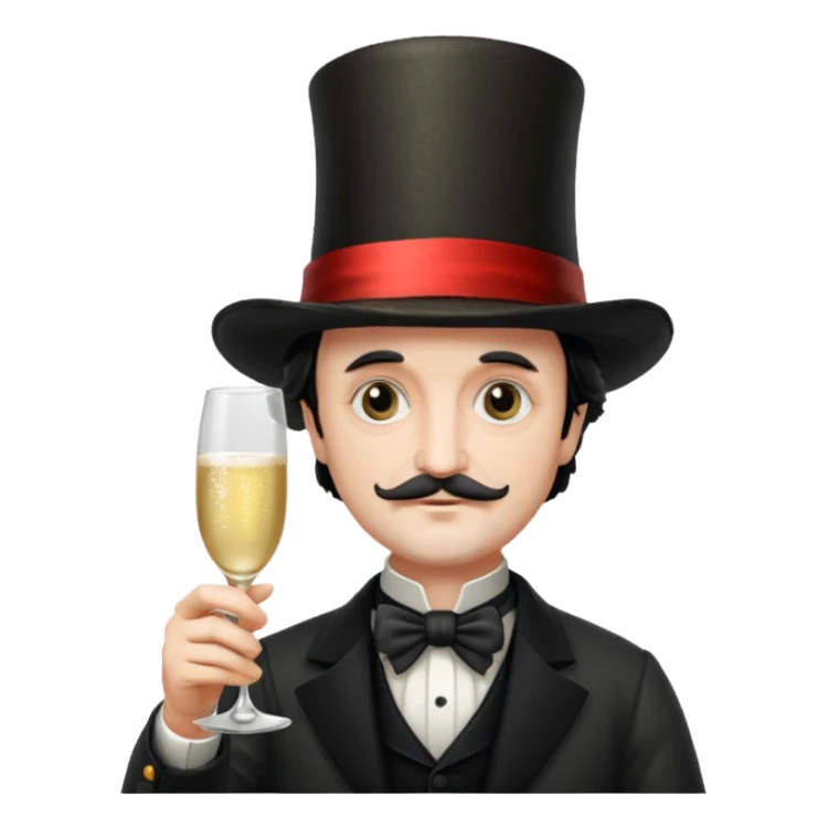 edgar allan poe at christmas sticker