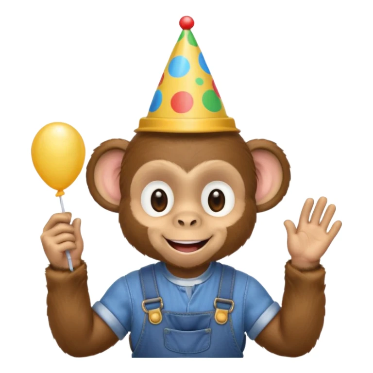 changuito tierno con overol en una fiesta sticker