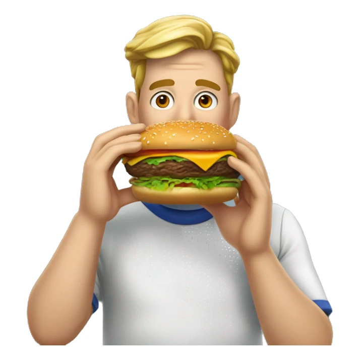 sapo hiperrealista comiendo una hamburguesa sticker