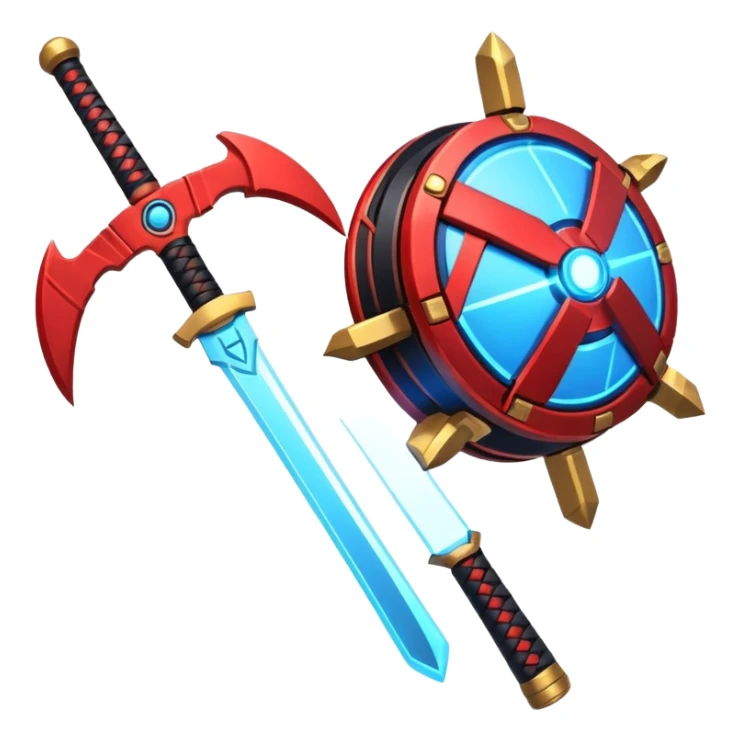 samurai themed space miner tool icon, futuristic mining tool inspired by katana, Japanese armor details, red black gold color palette, glowing energy accents, 3D cartoon, mobile game icon style, clean background, soft shadow, no text, no watermark

 sticker