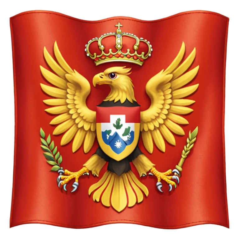 Bandera de españa con un águila en el escudo sticker