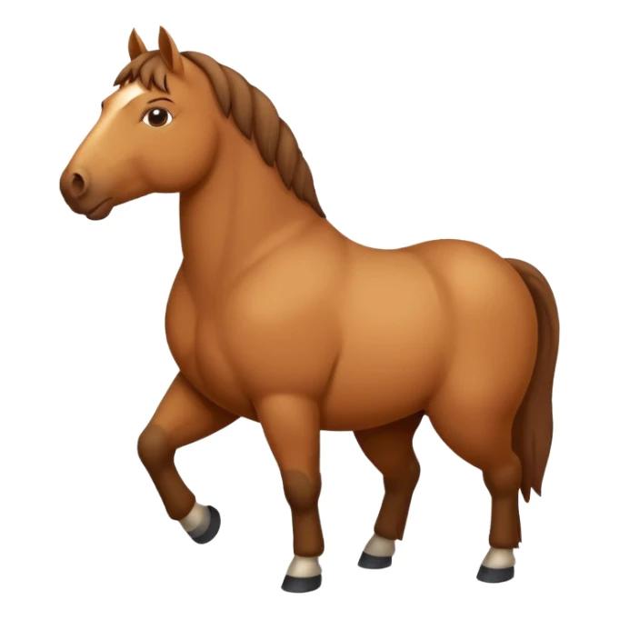 Fat horse sticker