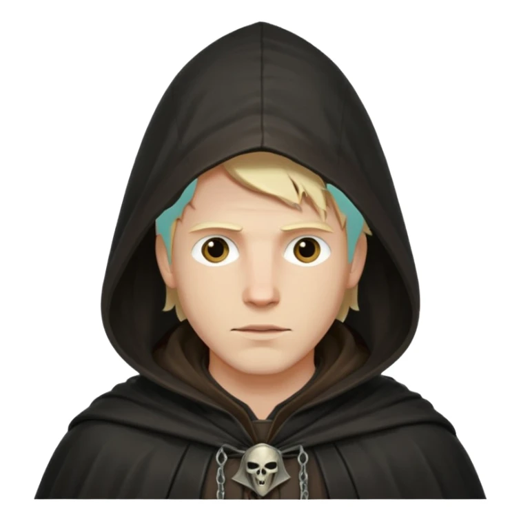 Hooded blonde man sticker