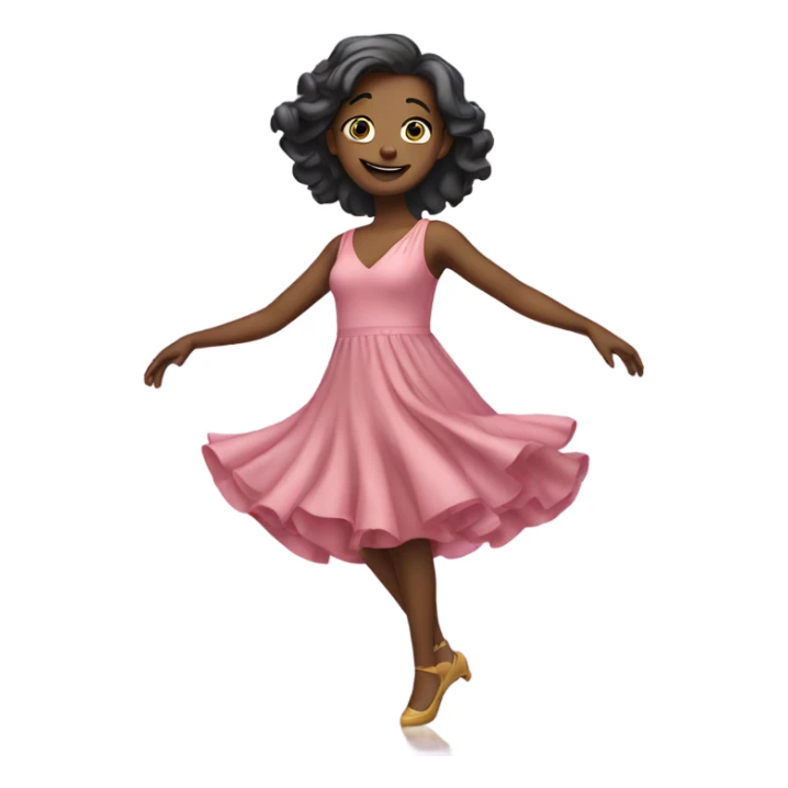 dancing girl in dress sticker