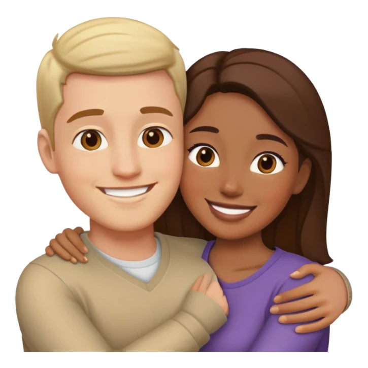 Loving moment between lovers, photo Realistic Couple  sticker