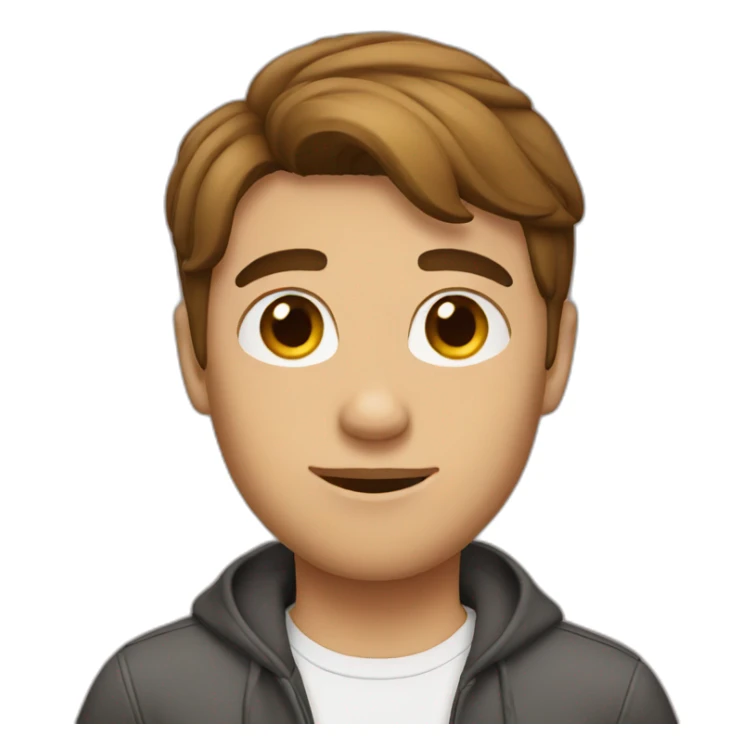 gay with brown hair sticker