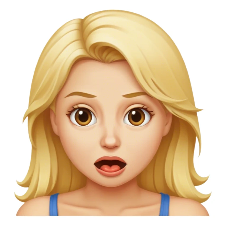 super hungry blonde woman sticker