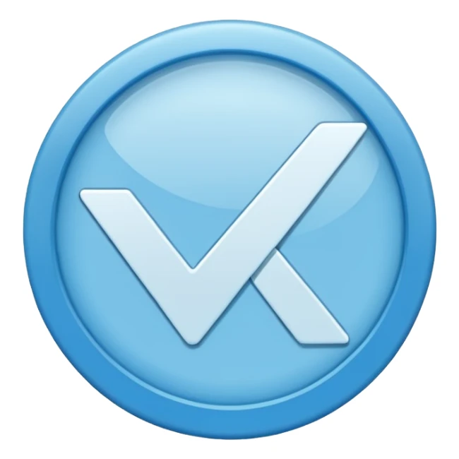 A check mark in a blue circle, like in Telegram. sticker