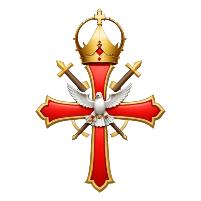 Pope's emblem with a touch of red sticker