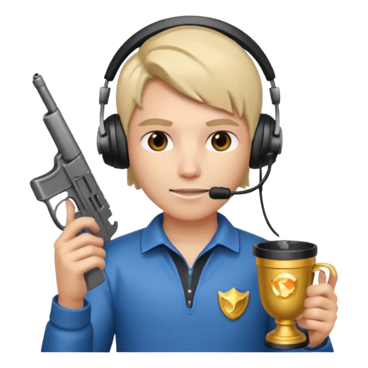 MVP + Gaming + Gamer + Tournament Cup  + Gun  sticker