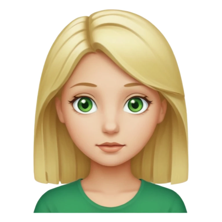Girl blonde Green eyes sticker