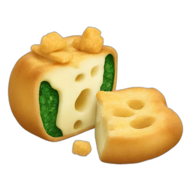 bolón de verde con queso y chicharrón sticker