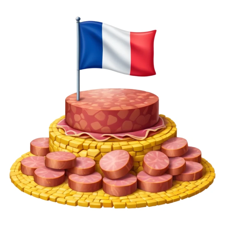 French flag on top of a SPAM LANDSCAPE  sticker