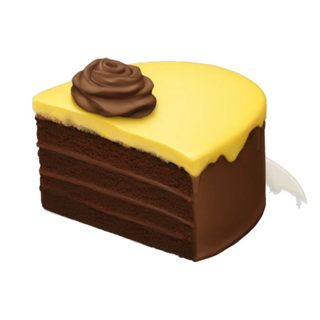 Chocolate cake with yellow frosting sticker
