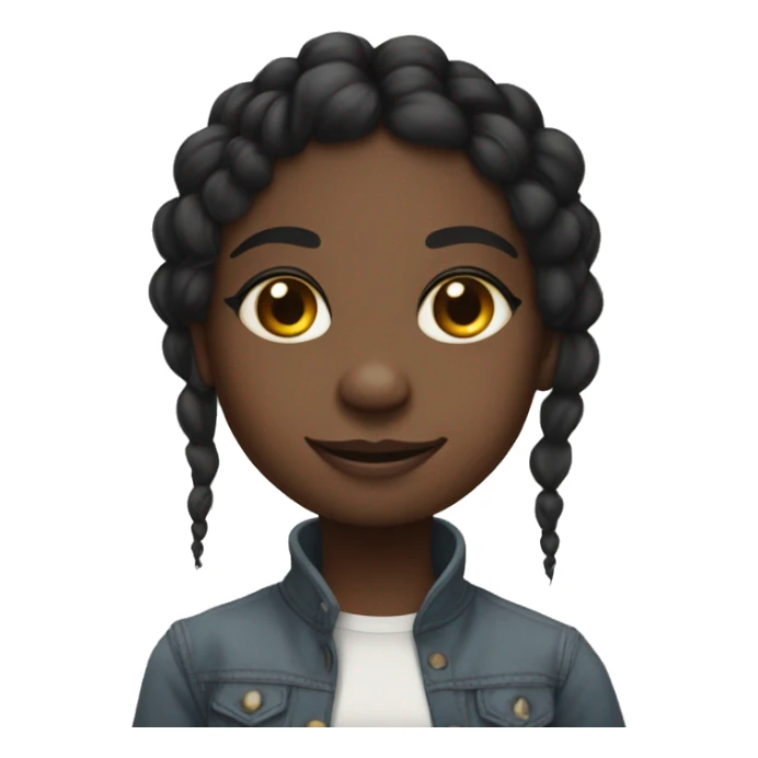 cute no-nosed black e girl with 8 legs sticker