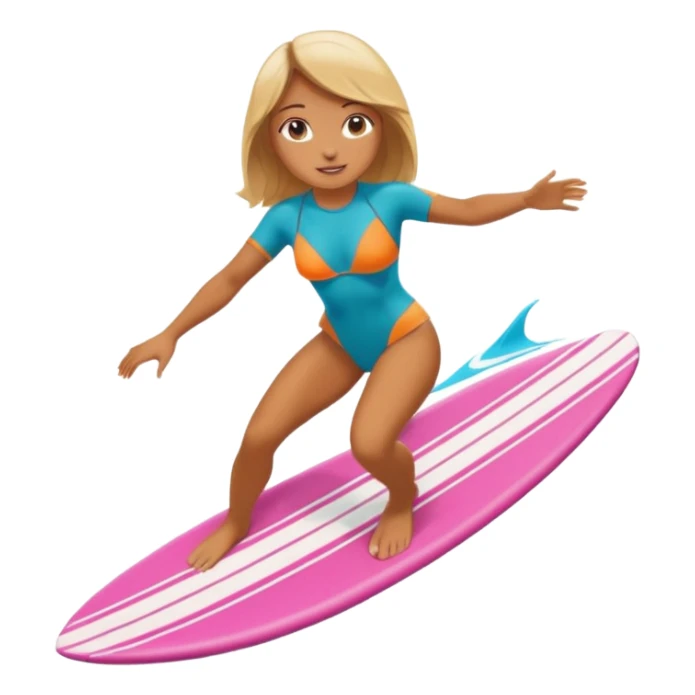 girl is surfing sticker