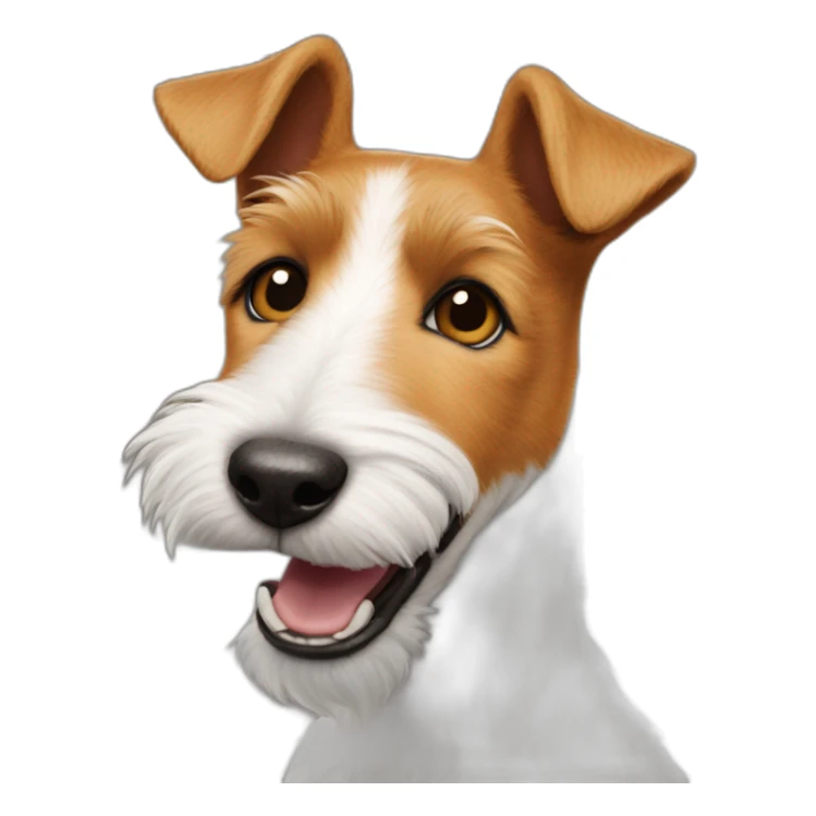 Fox-terrier-pelo-de-alambre-sonriendo-con-una-oreja-parada sticker