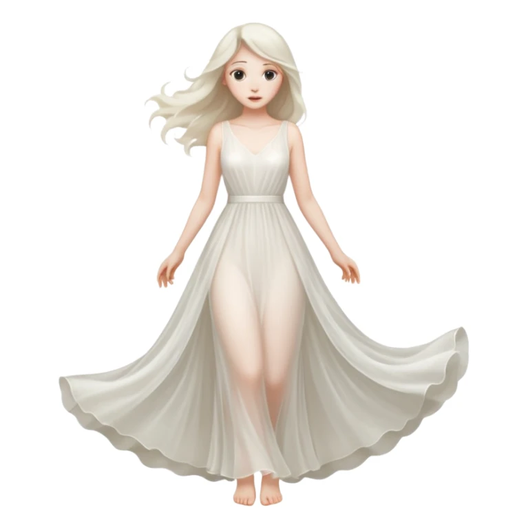 creepy ghost woman sticker