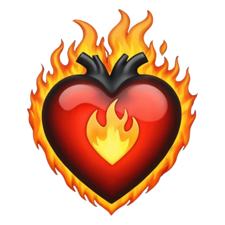 A black love hurt in black fire sticker