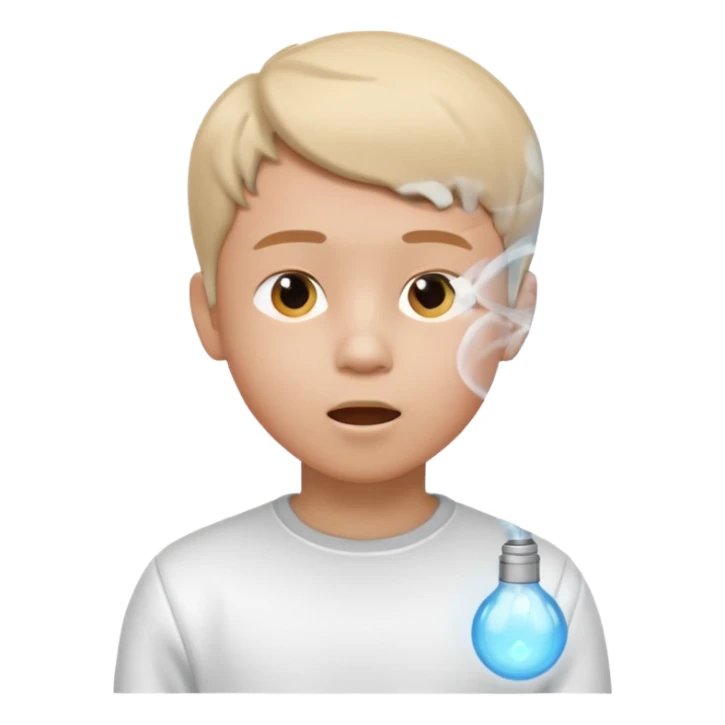 Yoga Boy Breathing 3d Icon with color of D0B8FF
 sticker