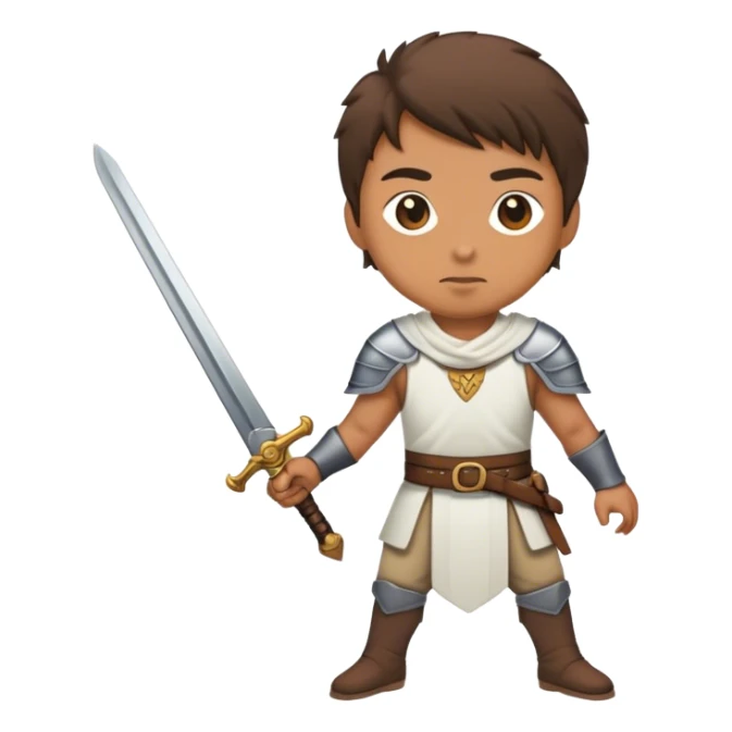 the sword on the floor and a mirror person sticker