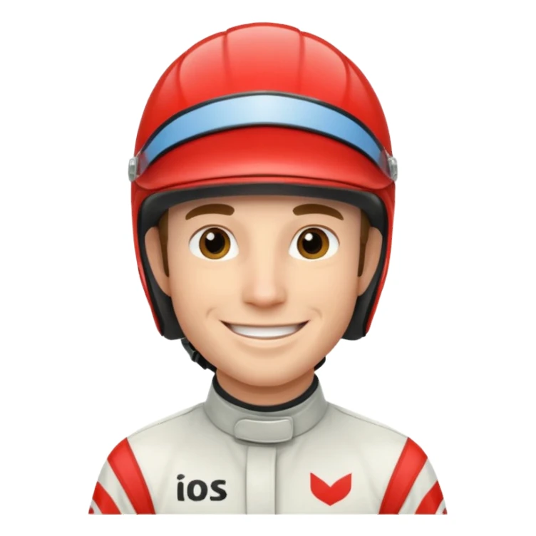 horse jockey male face happy sticker