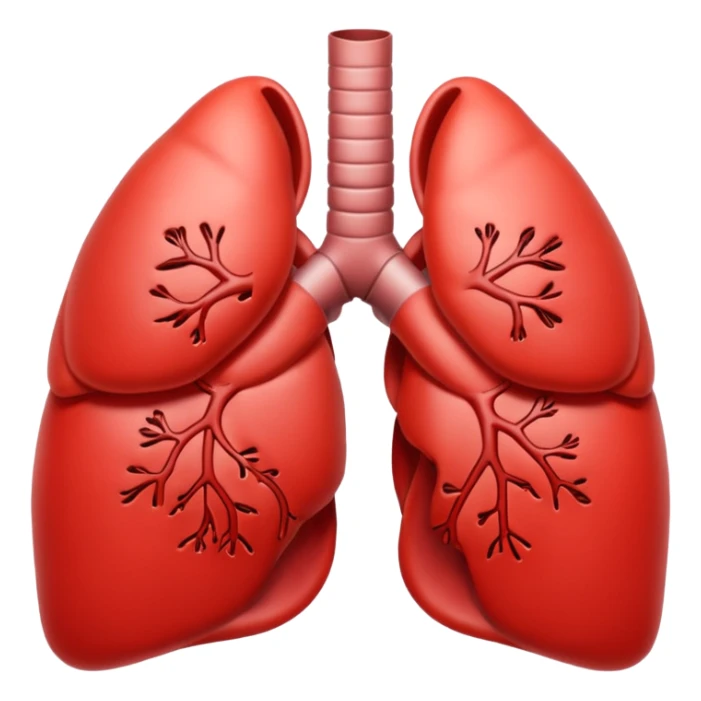 very simple not realistic lungs emoji sticker