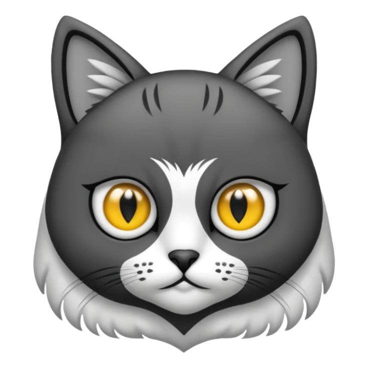 crea un gato con alas de búho sticker