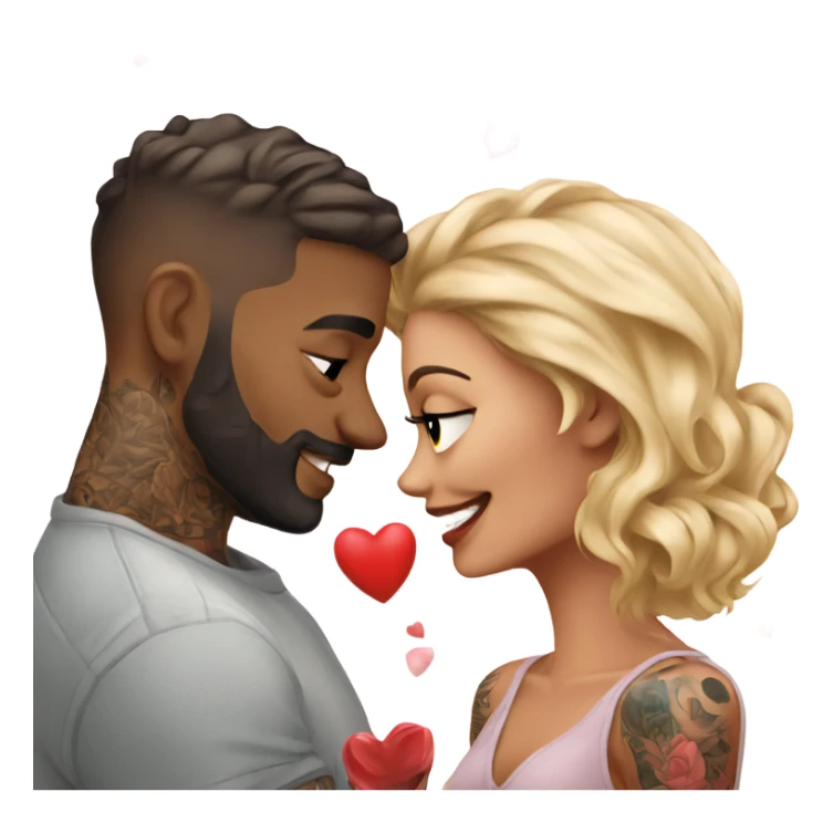 Valentine date for beautiful tattooed couple sticker