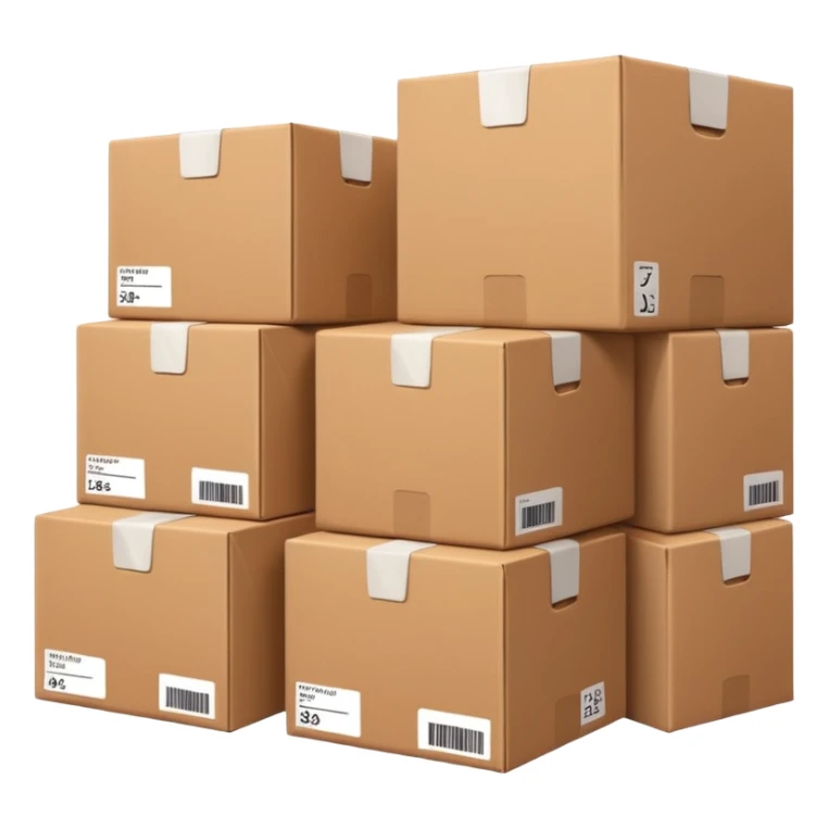 create a realistic emoji showing logistics in a efficent way sticker