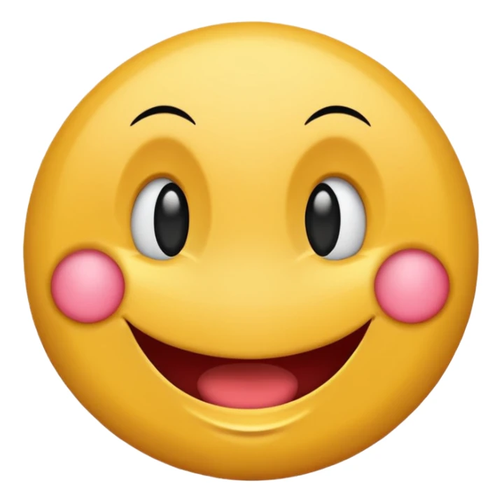 Smiley rond  qui rougis  parce qu’il est timide sans sourire  sticker