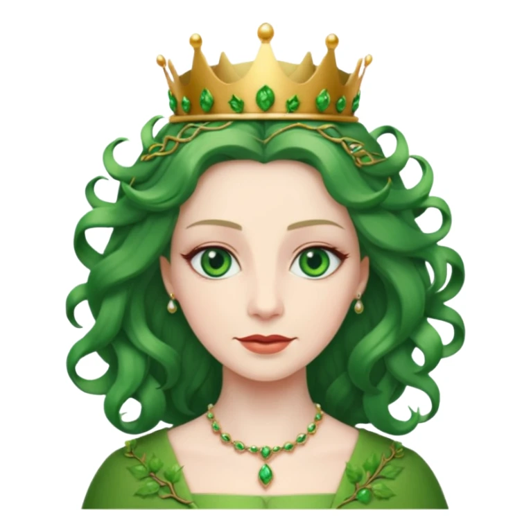 The queen with vine-like hair sticker
