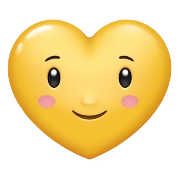 Une bulle de BD jaune avec dedans un coeur blanc  sticker