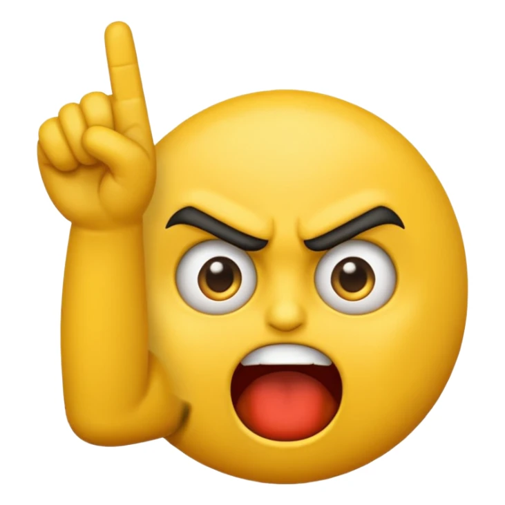 Emoji with mad face and L hand signal  sticker