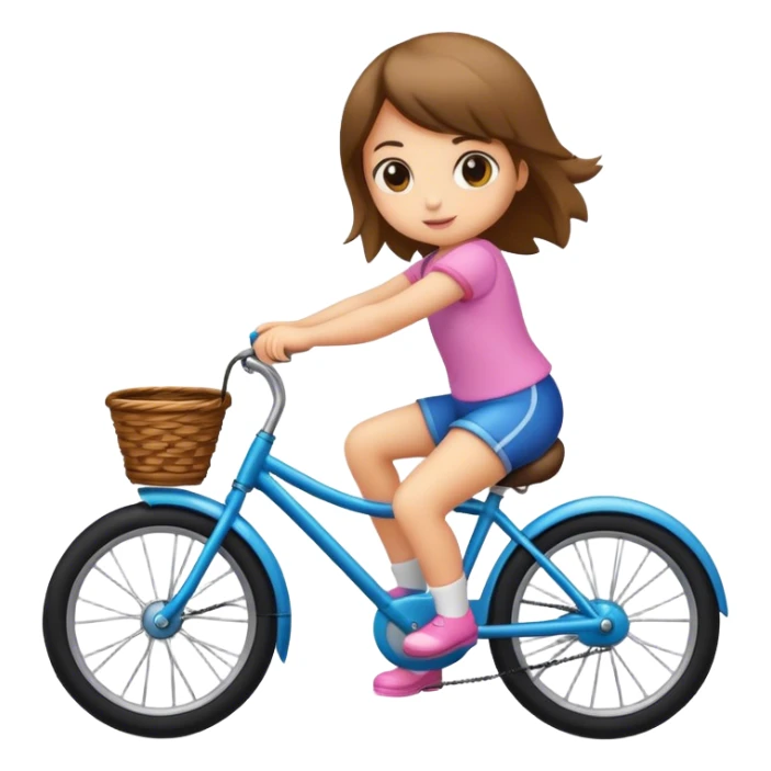 Litte girl on a bike sticker