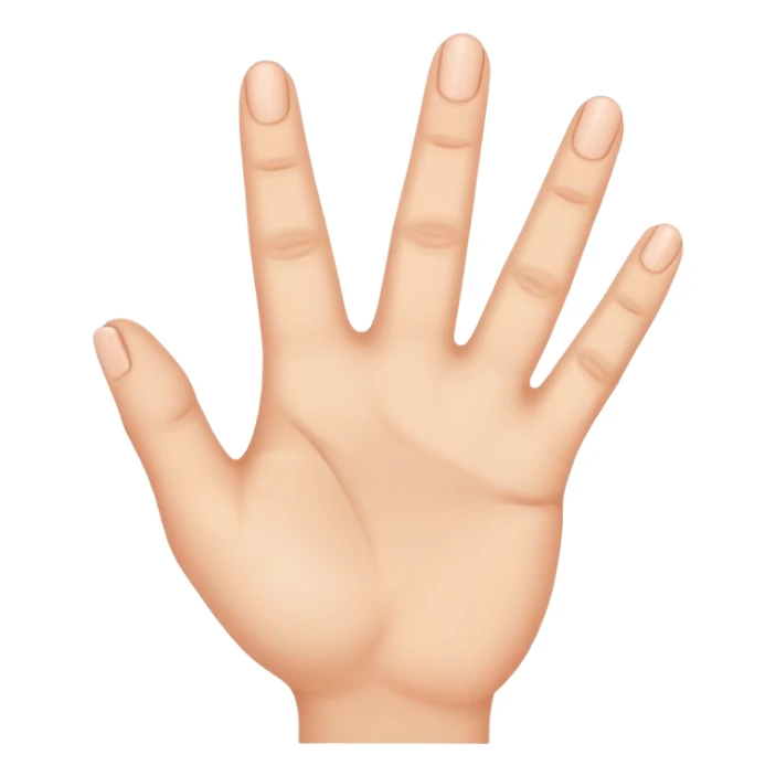 hand showing number four with fingers sticker
