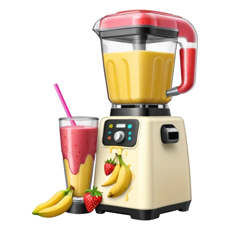 A SMOOTHIE MACHINE WITHOUT THE LID ON, THE SMOOTHIE SPLASHES OUT sticker