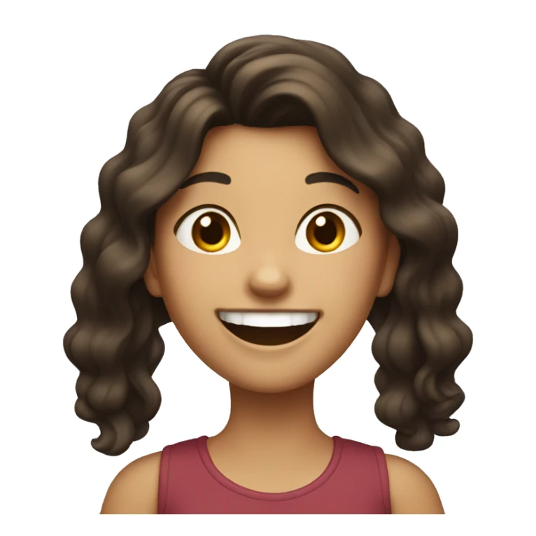 brunette girl laughing sticker